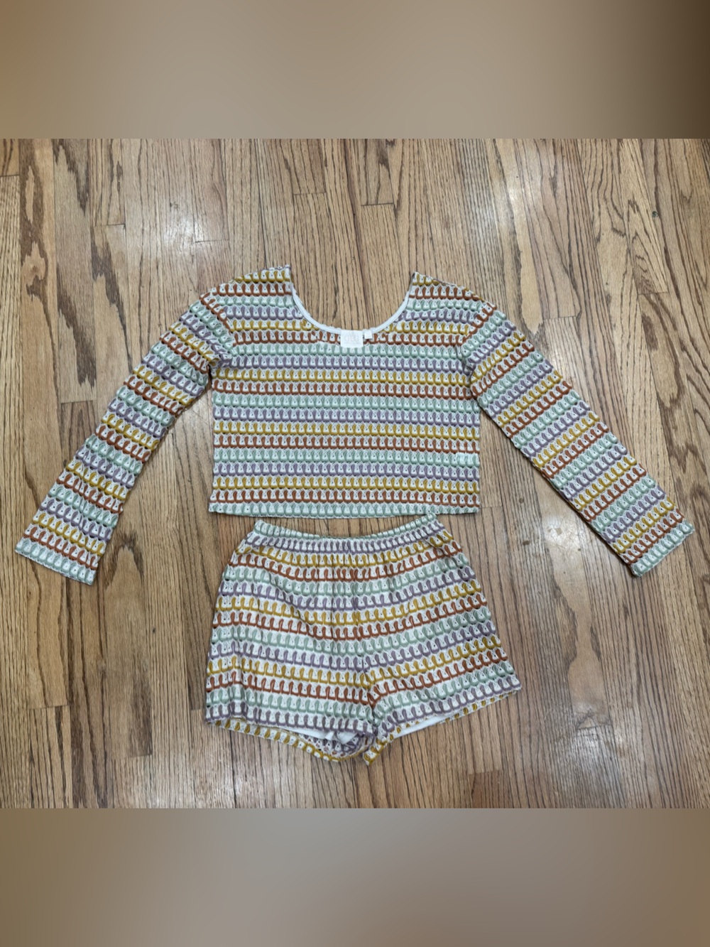 GLG (Good Luck Gem) Matching Crochet Set XS Folk Boho Minimalist